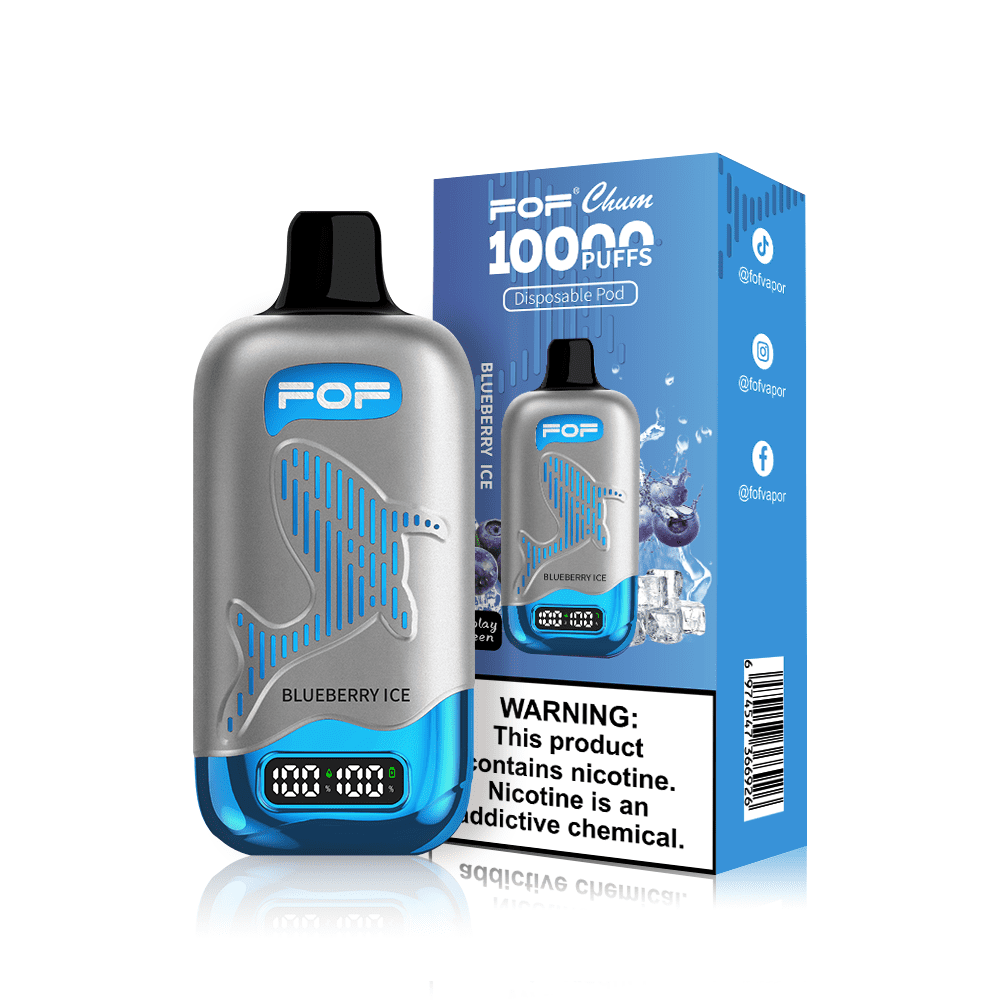 FOF CHUM 10000 Puffs Disposable Pod Device BLUEBERRY ICE flavor