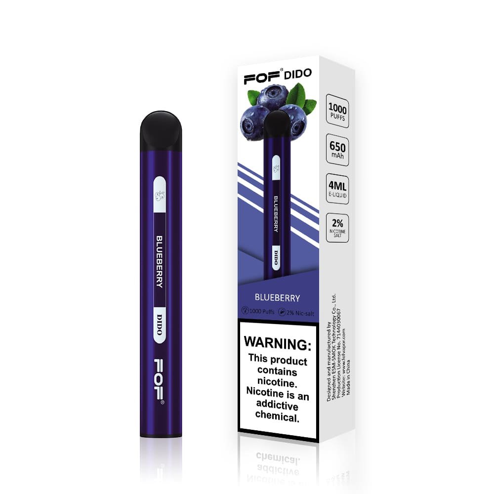 FOF Dido 1000 puffs disposable pod device BLUEBERRY