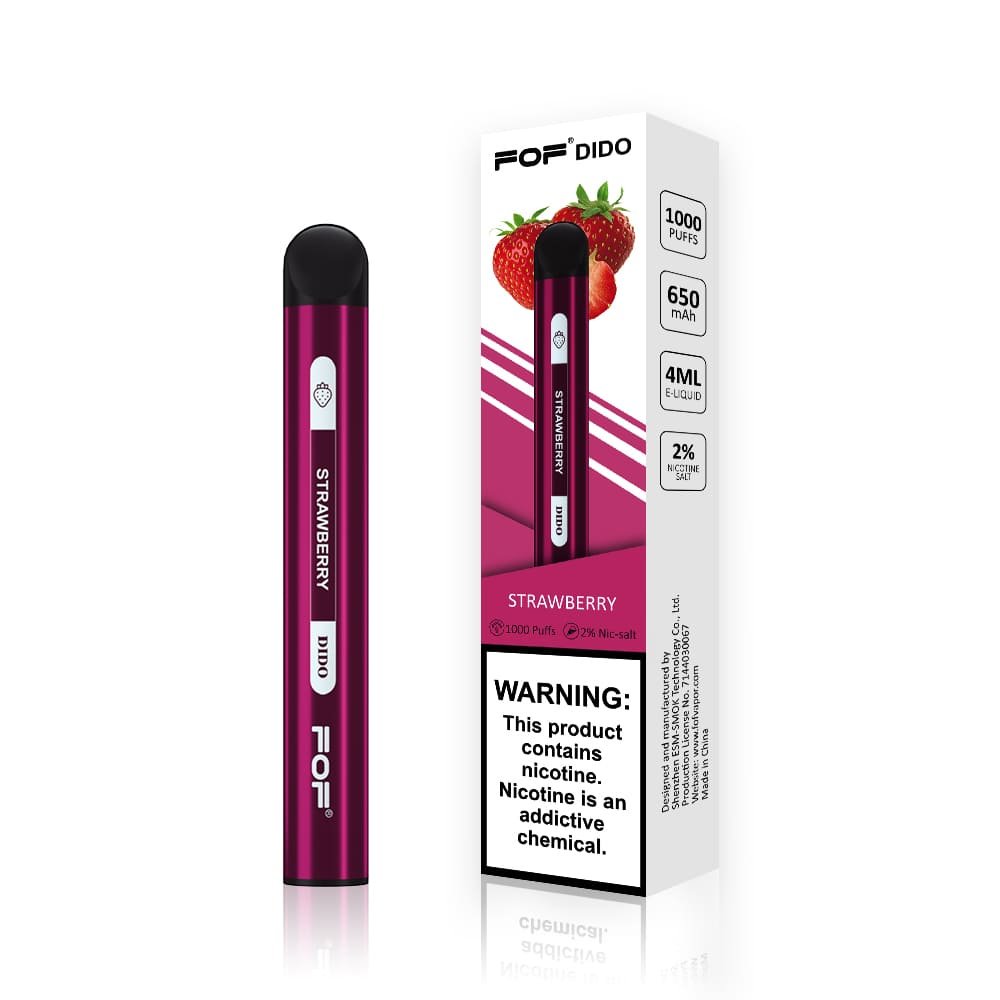 FOF Dido 1000 puffs disposable pod device STRAWBERRY