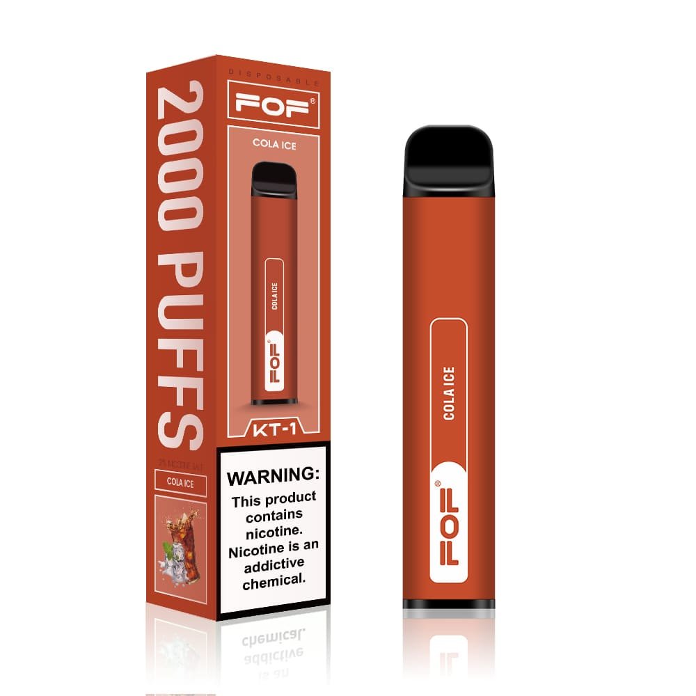 FOF KT-1 2000 Puffs Disposable Pod Device COLA ICE flavor