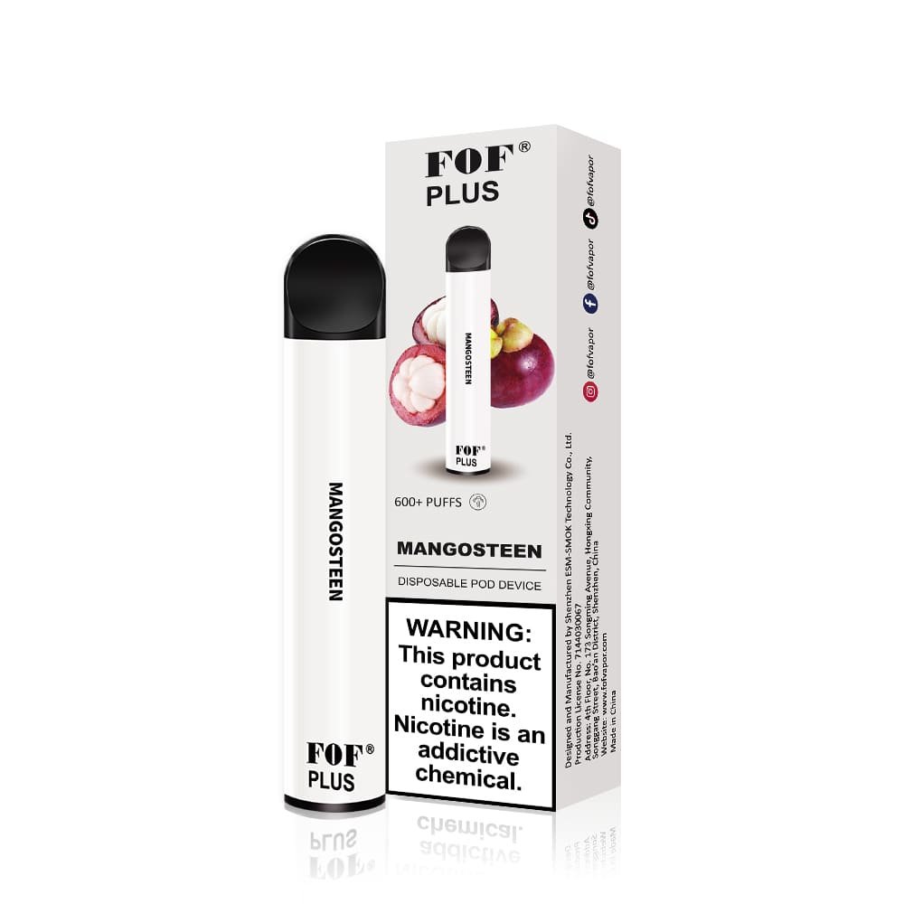 FOF PLUS 600 Puffs Disposable pod device MANGOSTEEN flavor