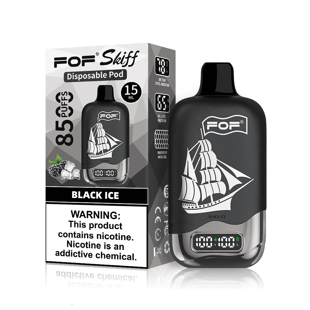 FOF Skiff 8500 Puffs Disposable Pod device BLACK ICE flavor