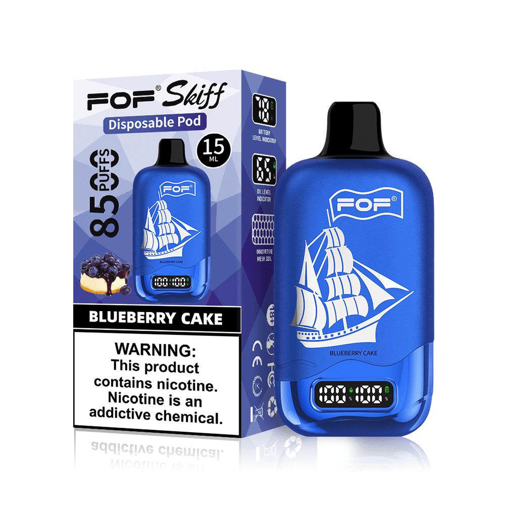 FOF Skiff 8500 Puffs Disposable Pod device BLUEBERRY CAKE flavor