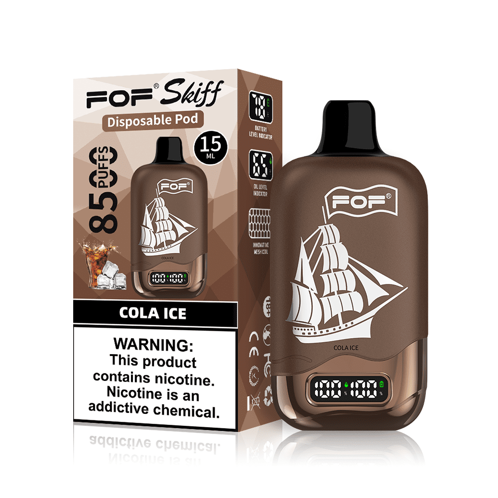 FOF Skiff 8500 Puffs Disposable Pod device COLA ICE flavor