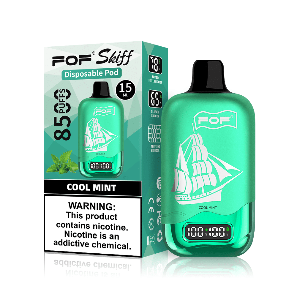 FOF Skiff 8500 Puffs Disposable Pod device COOL MINT flavor