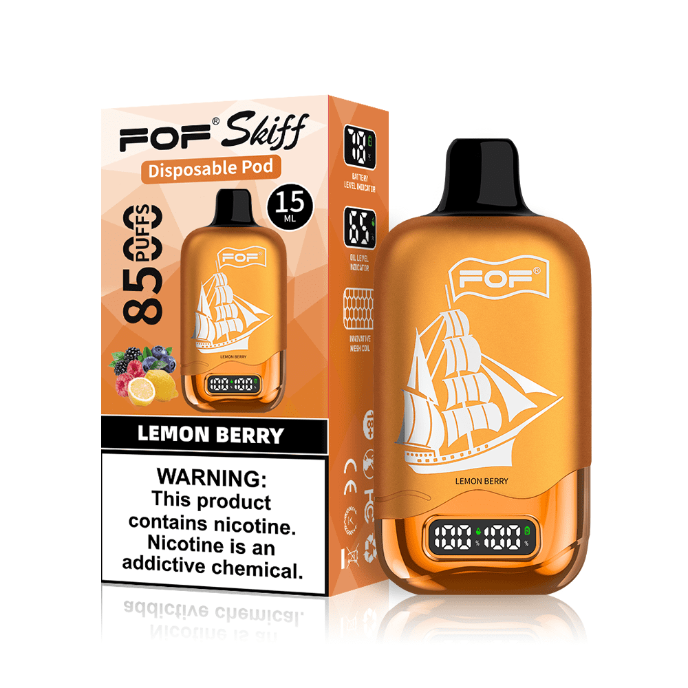 FOF Skiff 8500 Puffs Disposable Pod device LEMON BERRY flavor