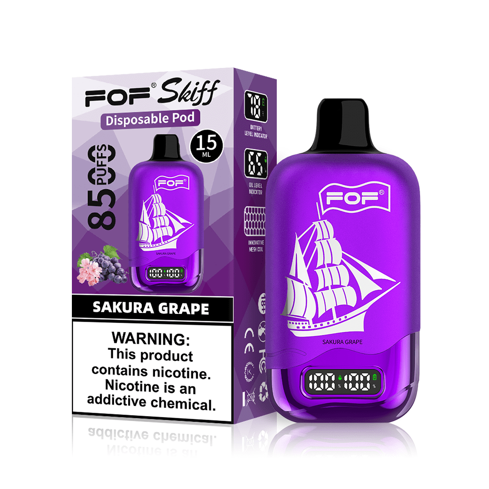 FOF Skiff 8500 Puffs Disposable Pod device SAKURA GRAPE flavor
