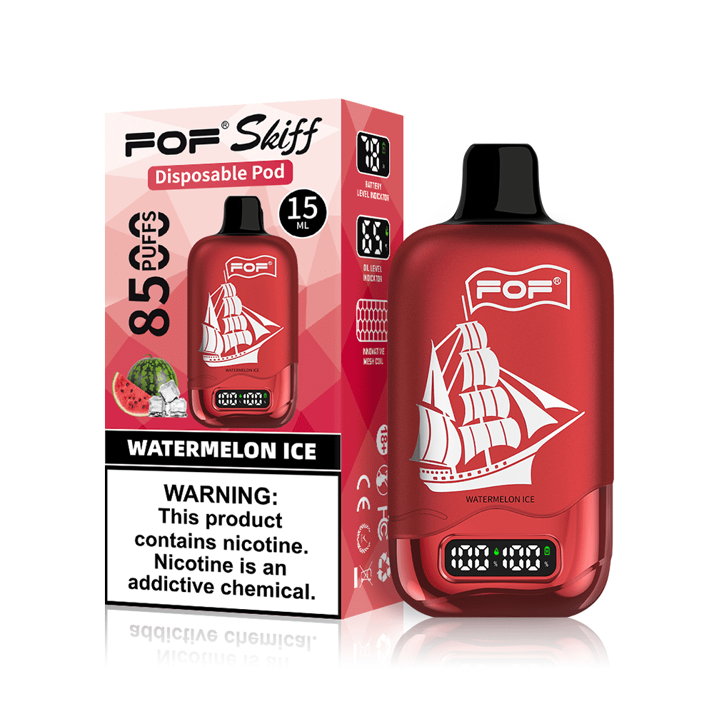 FOF Skiff 8500 Puffs Disposable Pod device WATERMELON ICE flavor