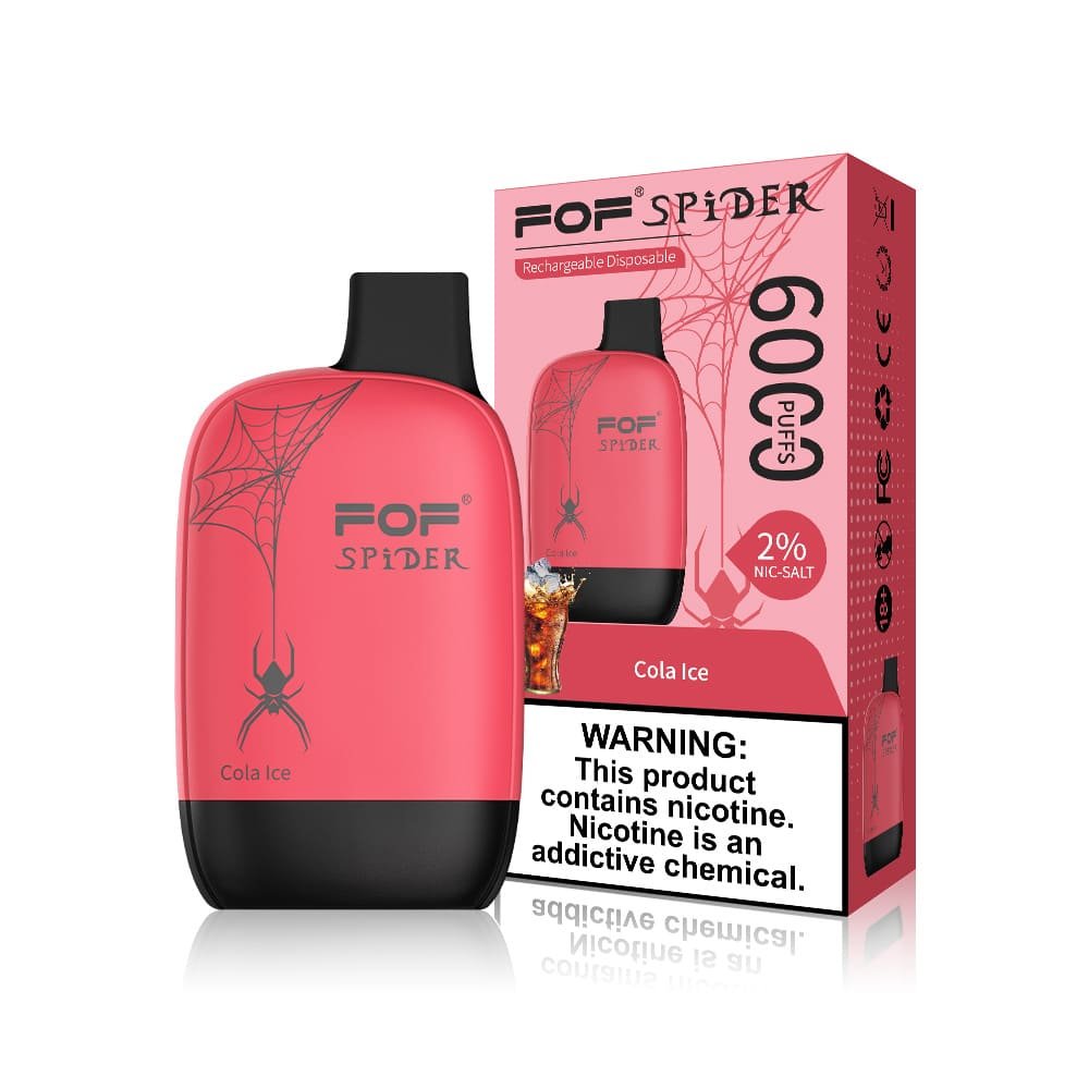 FOF Spider 6000 Puffs Disposable Pod Device Cola Ice Flavor