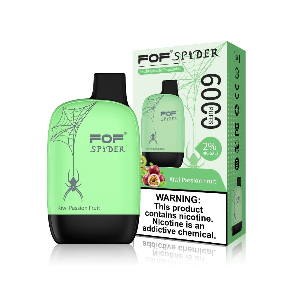 FOF Spider 6000 Puffs Disposable Pod Device Kiwi Passion Fruit