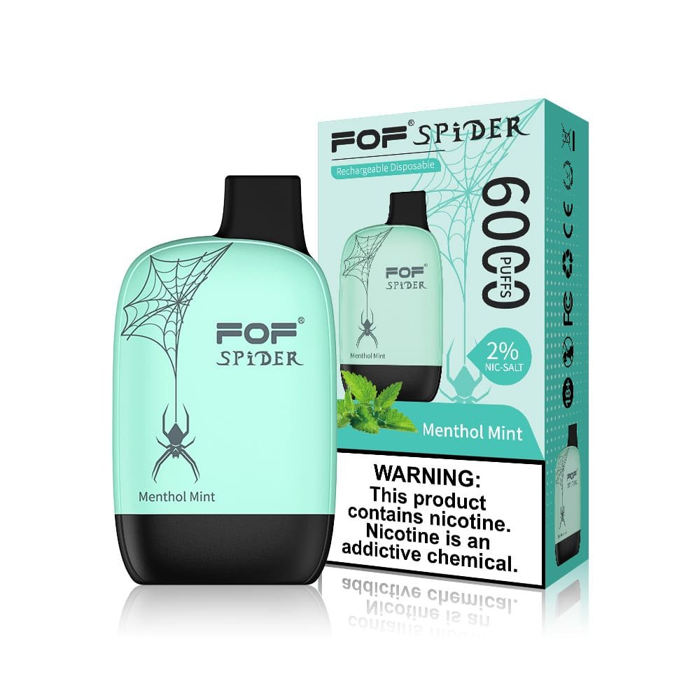 FOF Spider 6000 Puffs Disposable Pod Device Menthol Mint