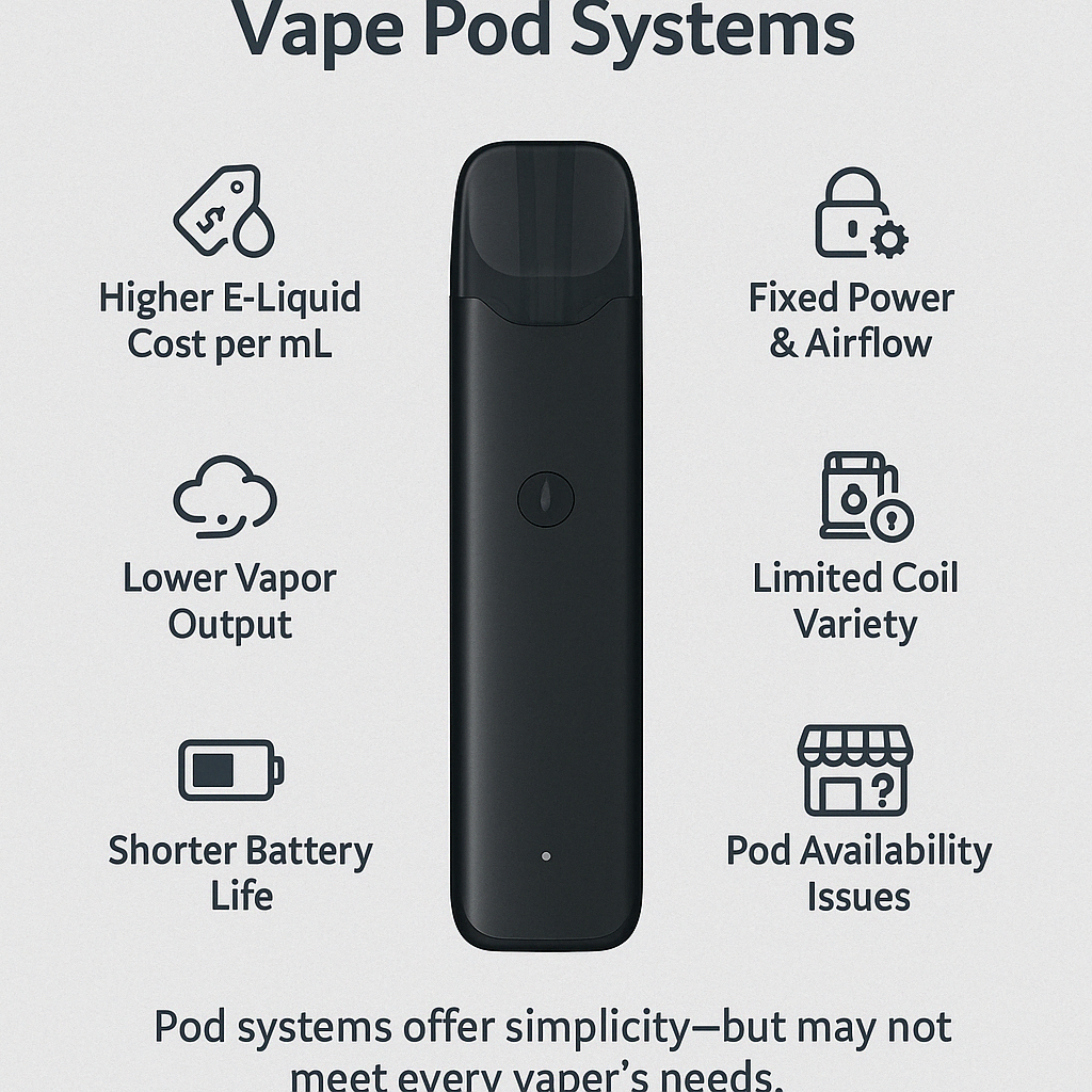 Pod system limitations displayed