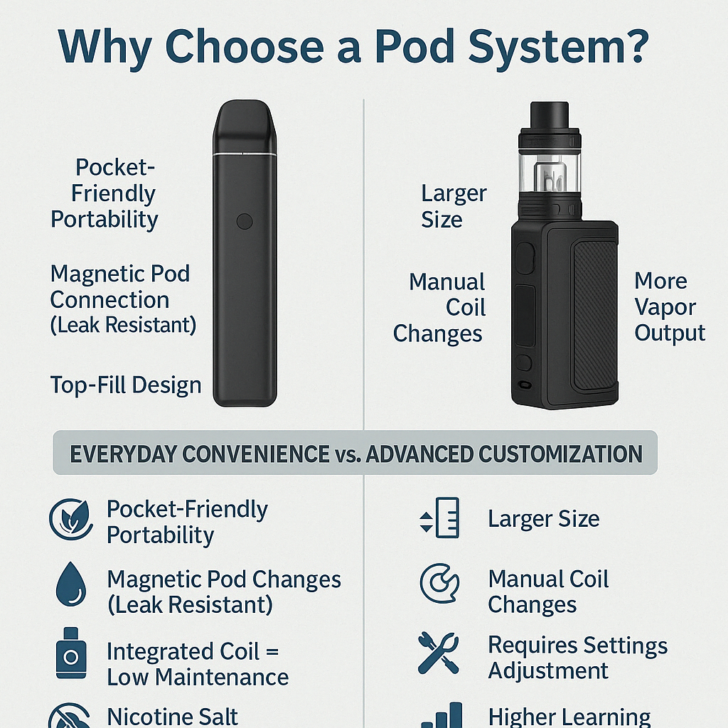Pod system advantages illustrated