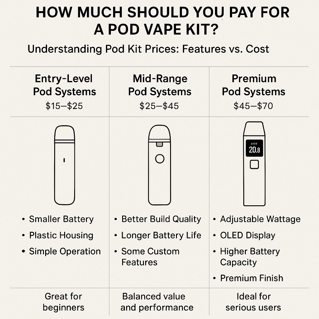 pod system vape price ranges