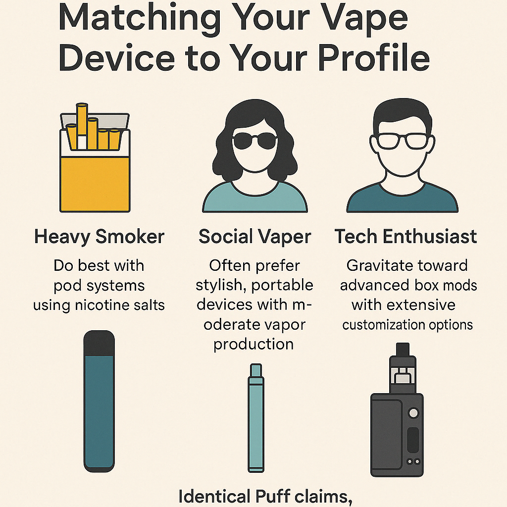 different vaper profiles with devices