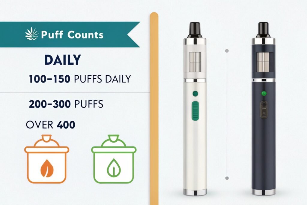 daily vape puff count comparison