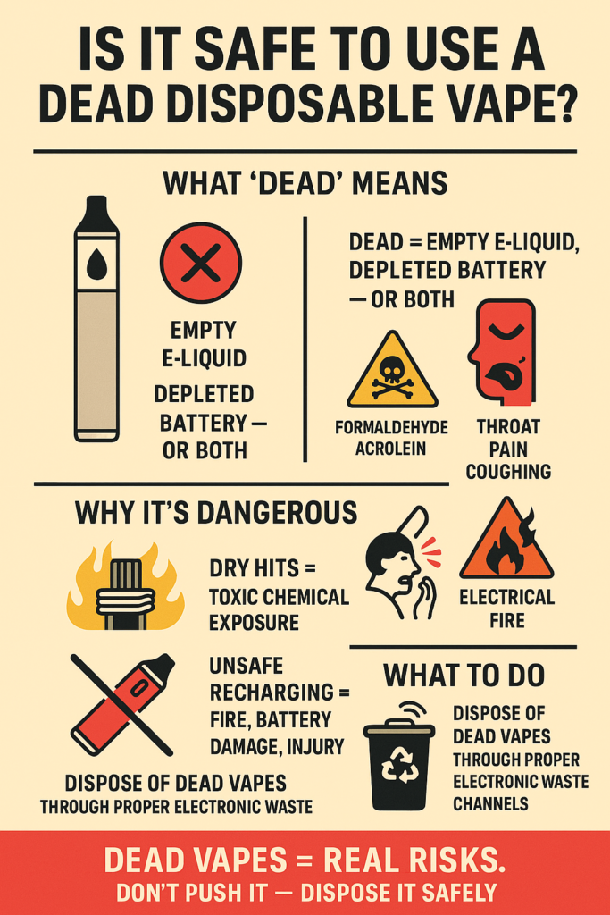 Damaged vape battery from improper charging attempt