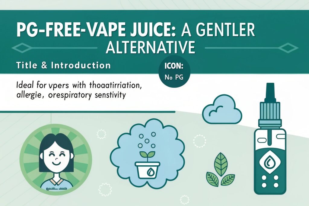 Bottles of PG-free vape juice