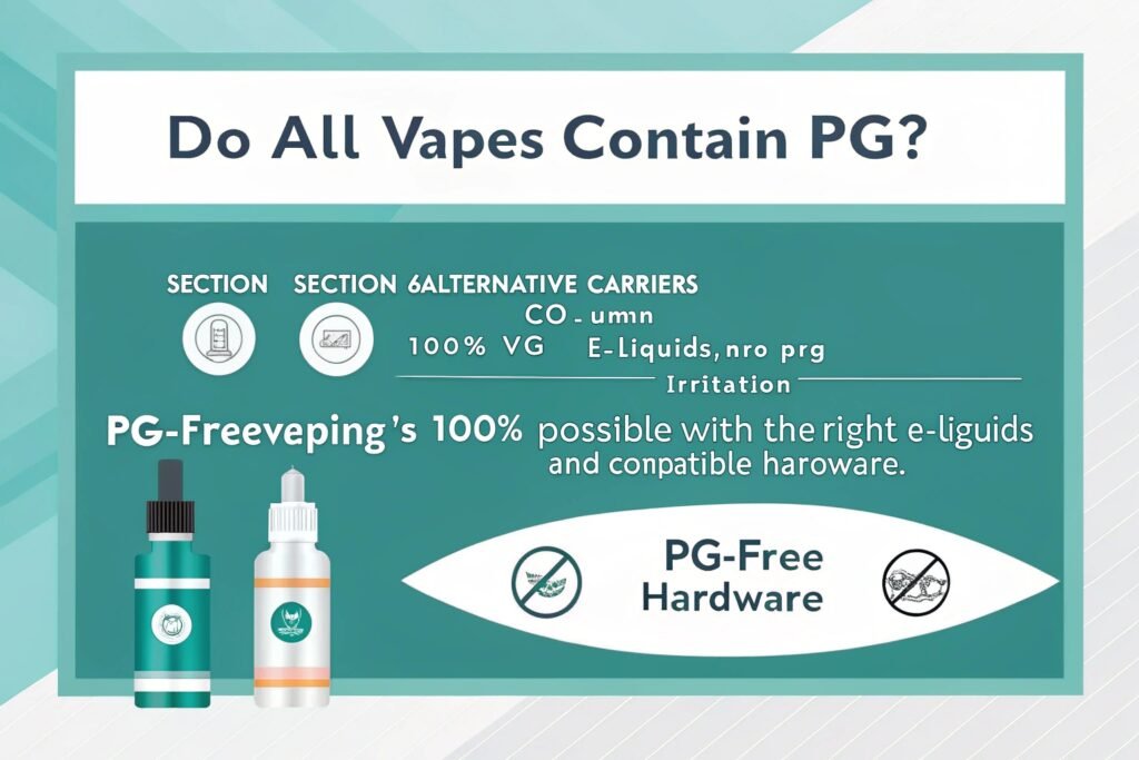 Ingredients list showing 100% VG formulation