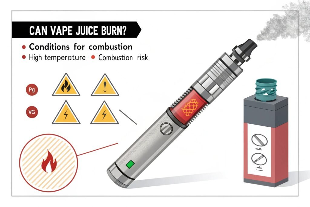 Burnt coil in a vape