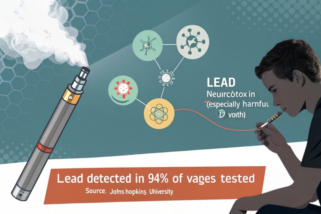 Lead contamination measurement in e-cigarette vapor
