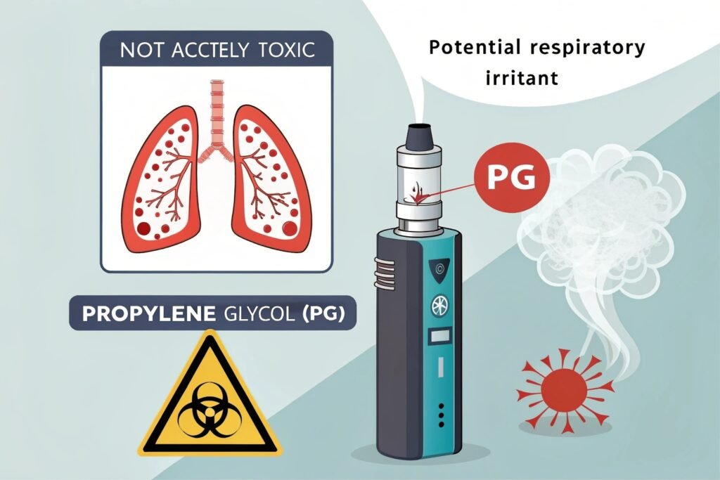 Illustration of propylene glycol molecule