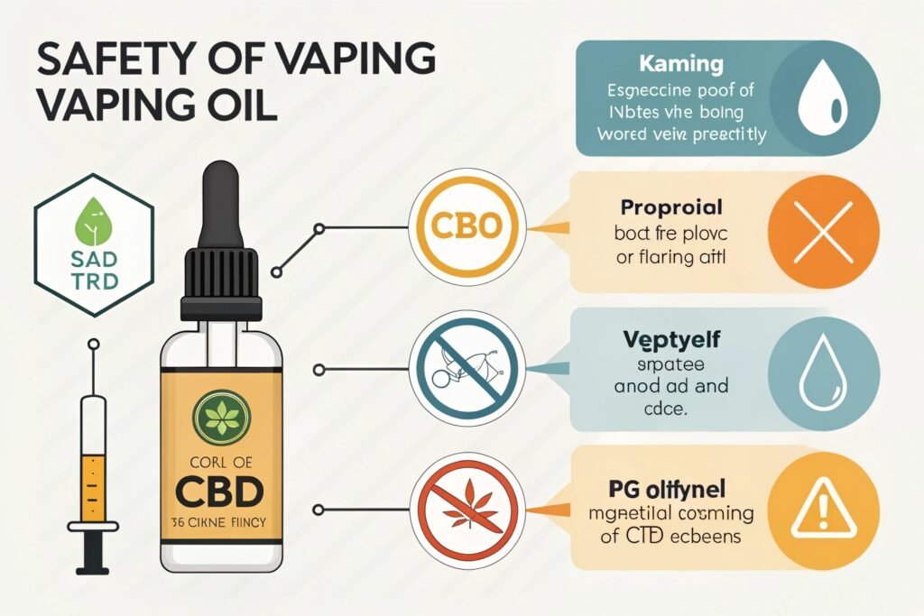 Person vaping CBD