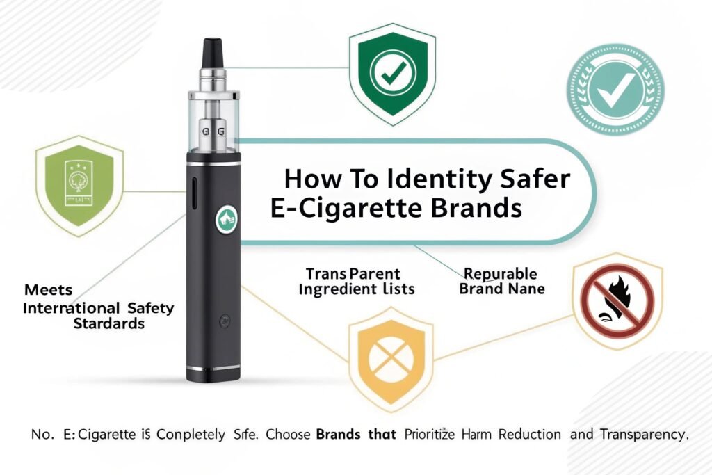 Various e-cigarette brands with safety certifications