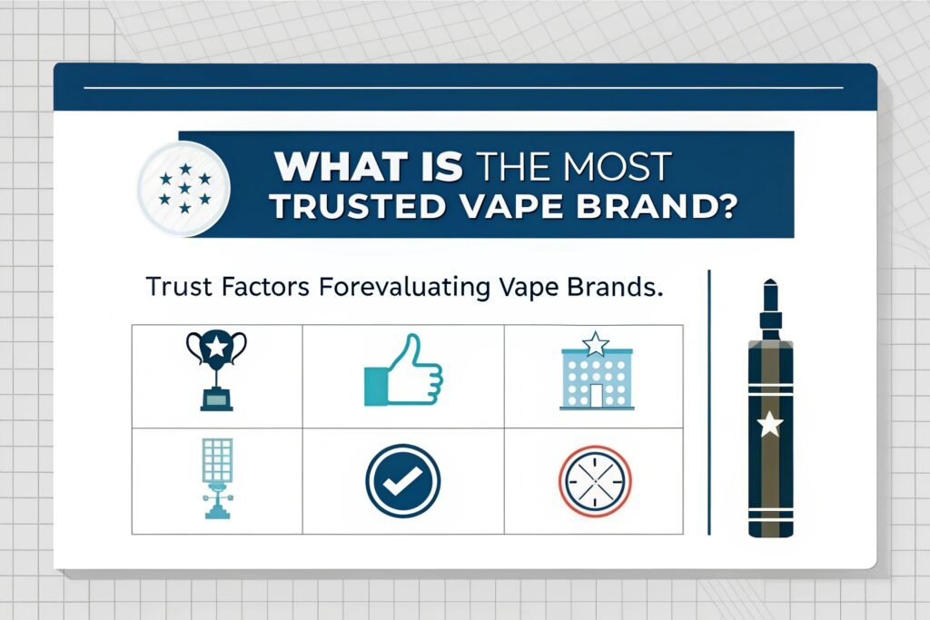 Logos of several well-known and respected vape brands
