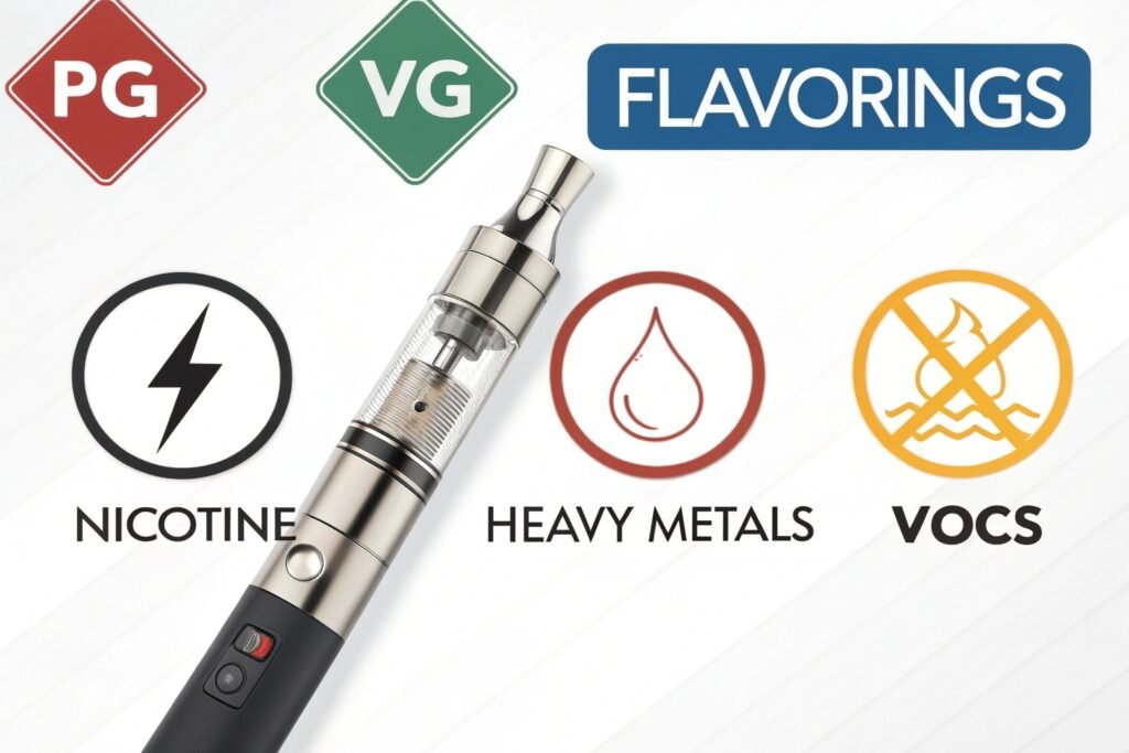 Opened vape pen with visible components
