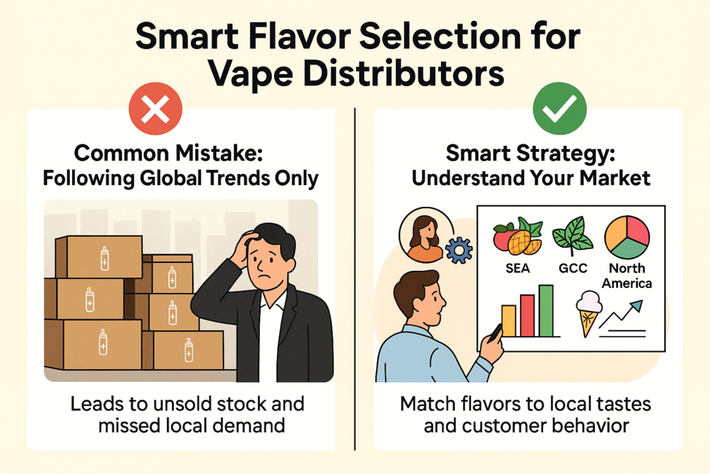 Regional flavor preferences map